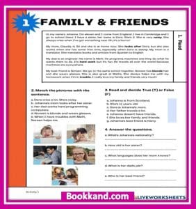 Family and Friends sample page_بوک کند
